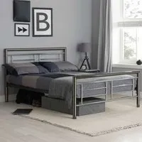 Montana Double Bed Frame - Silver