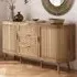 Noah 2 Door 3 Drawer Rattan Effect Sideboard - Brown