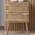 Noah 2 Door Bedside Table - Brown, Rattan Effect