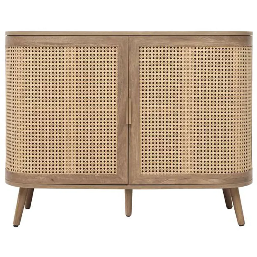 Noah 2 Door Rattan Effect Sideboard - Brown
