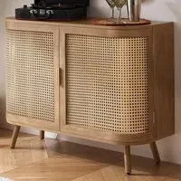 Noah 2 Door Rattan Effect Sideboard - Brown
