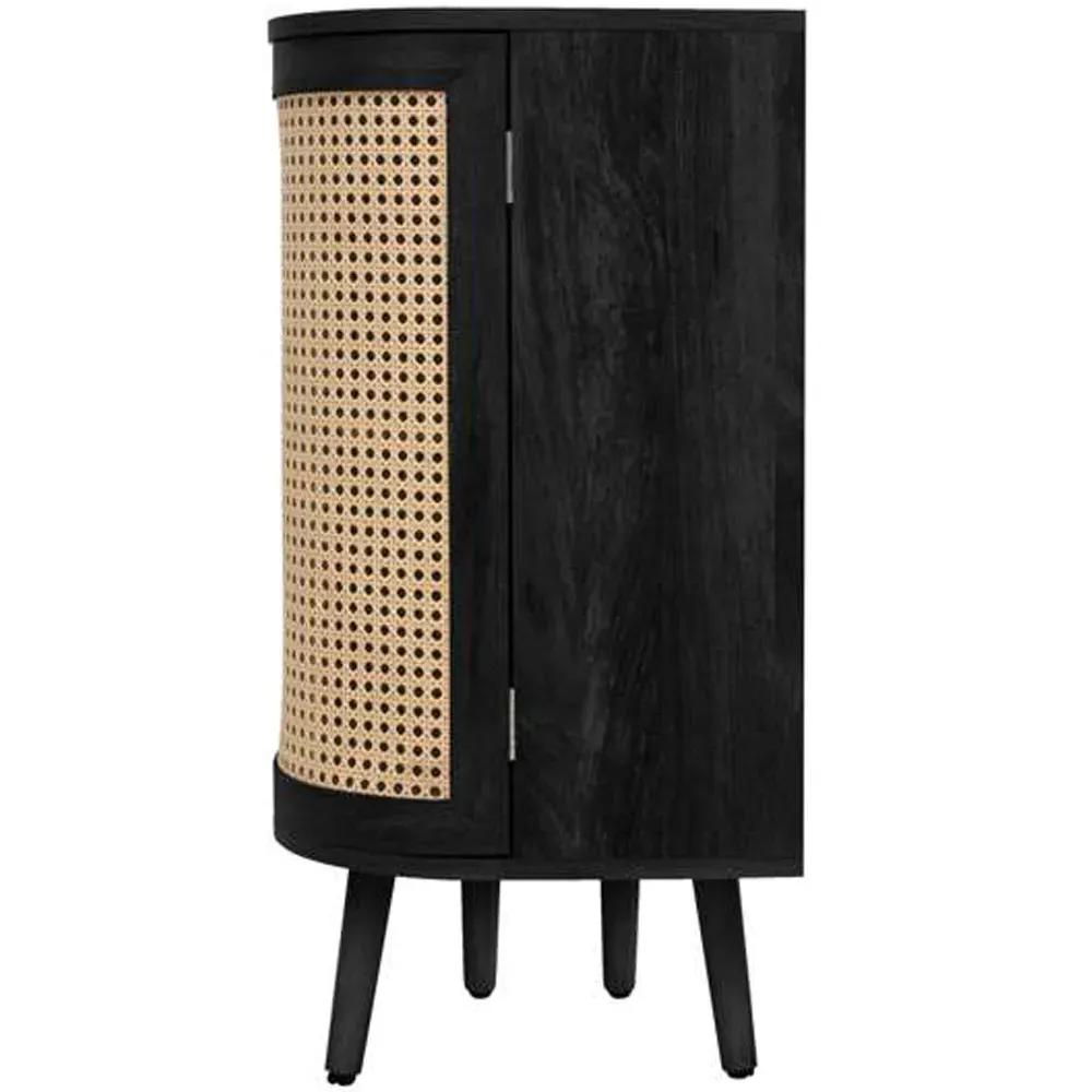 Noah 2 Door Rattan Sideboard - Black