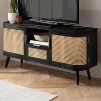 Noah 2 Door TV Unit with Drawer - Black