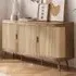 Noah 3 Door Rattan Effect Sideboard - Brown