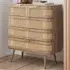 Noah 5 Drawer Chest of Drawers - Brown, Rattan