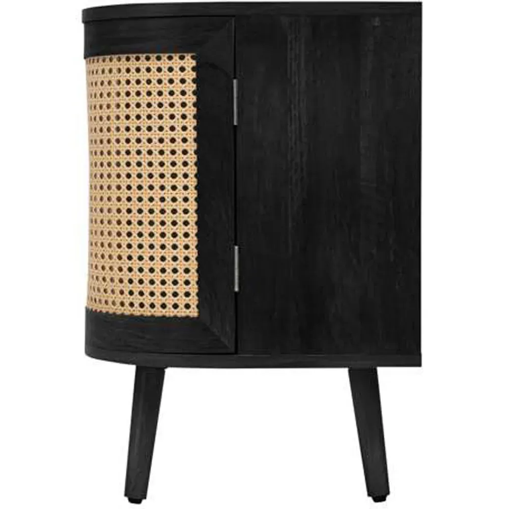 Noah Small 2 Door TV Unit with Drawer - Brown, Rattan