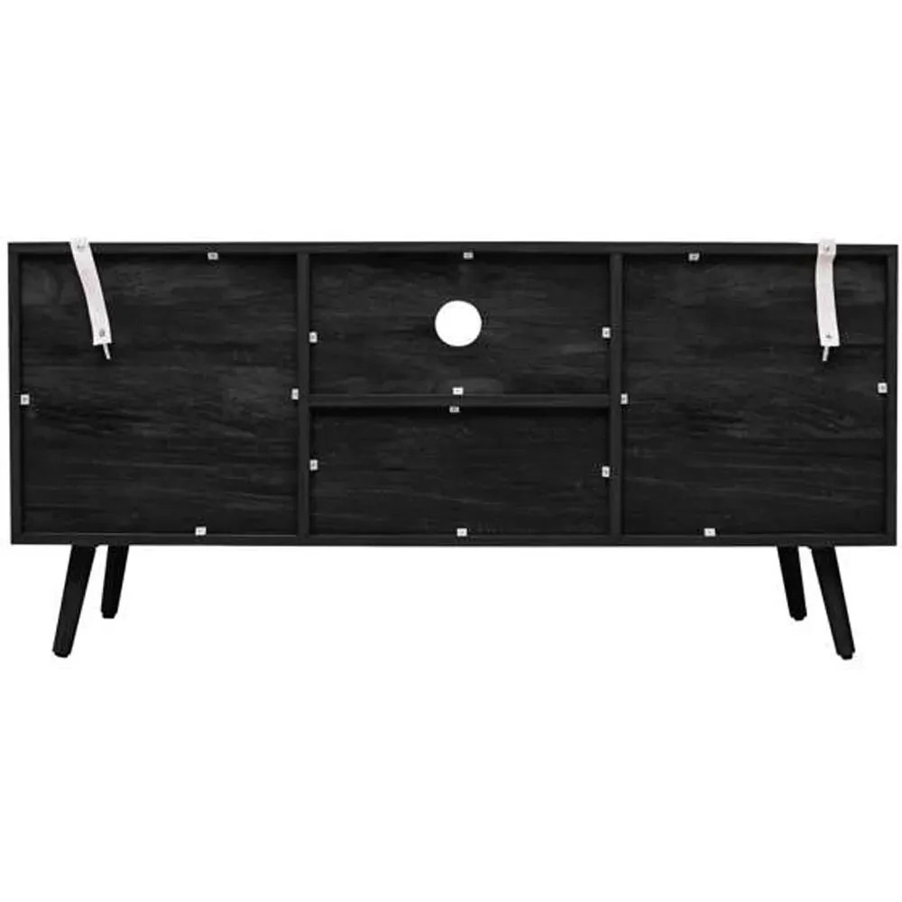 Noah Small 2 Door TV Unit with Drawer - Brown, Rattan