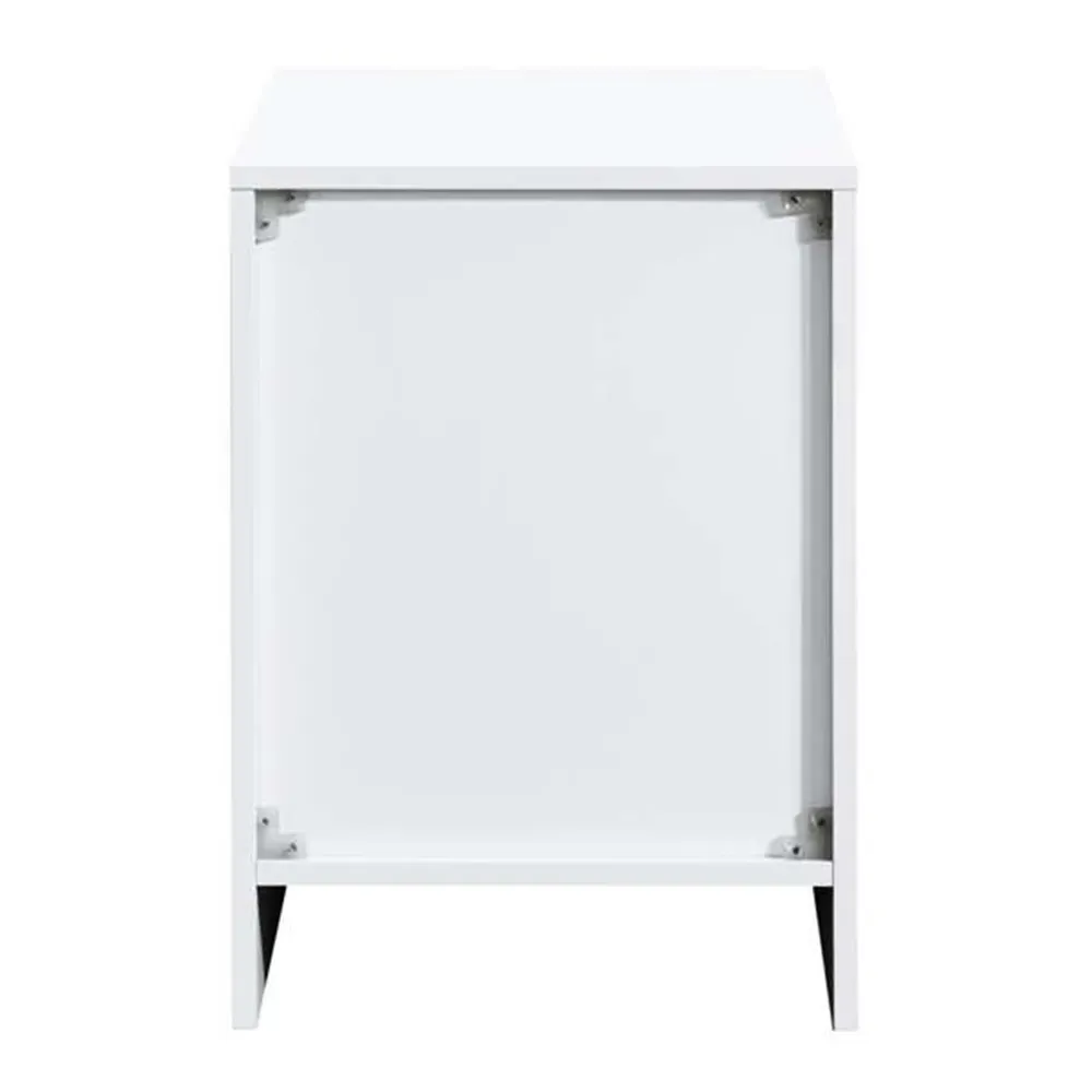 Oslo 2 Drawer Bedside Table - White