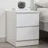 Oslo 2 Drawer Bedside Table - White