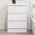 Oslo 3 Drawer Bedside Table - White