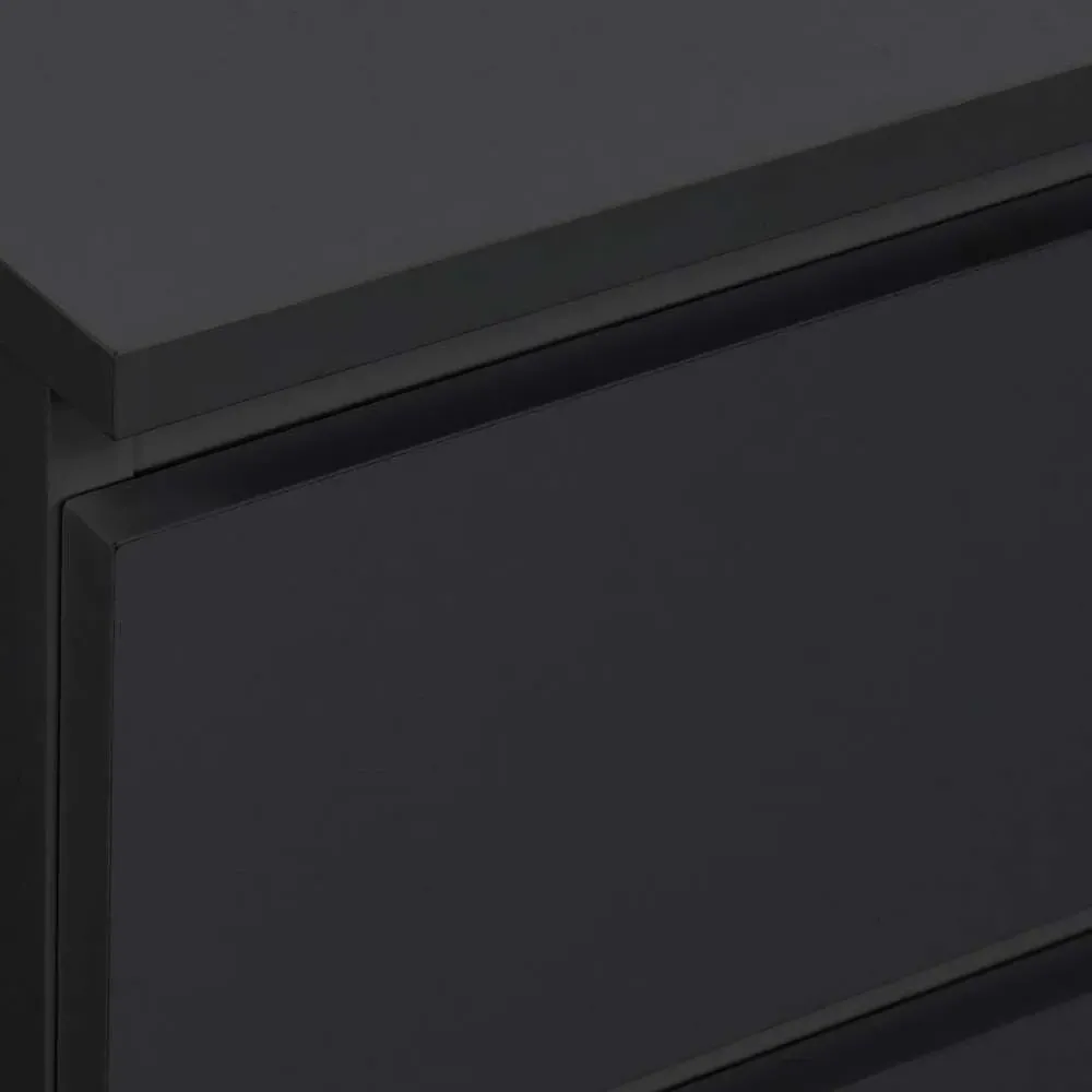 Oslo 3 Drawer Chest of Drawers - Black