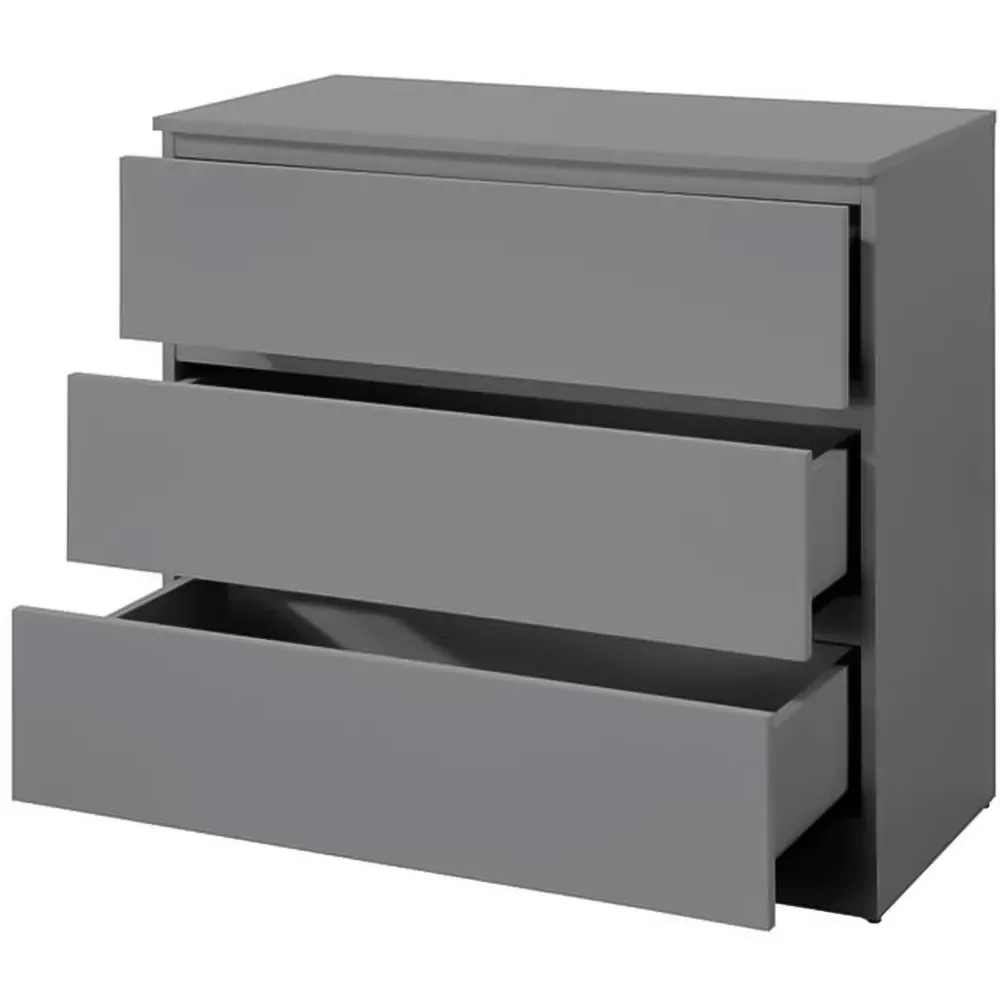Oslo 3-Drawer Chest of Drawers - Grey