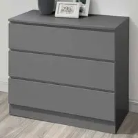 Oslo 3-Drawer Chest of Drawers - Grey