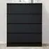 Oslo 4 Drawer Chest of Drawers - Black