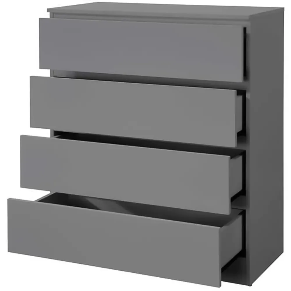 Oslo 4-Drawer Chest of Drawers - Grey