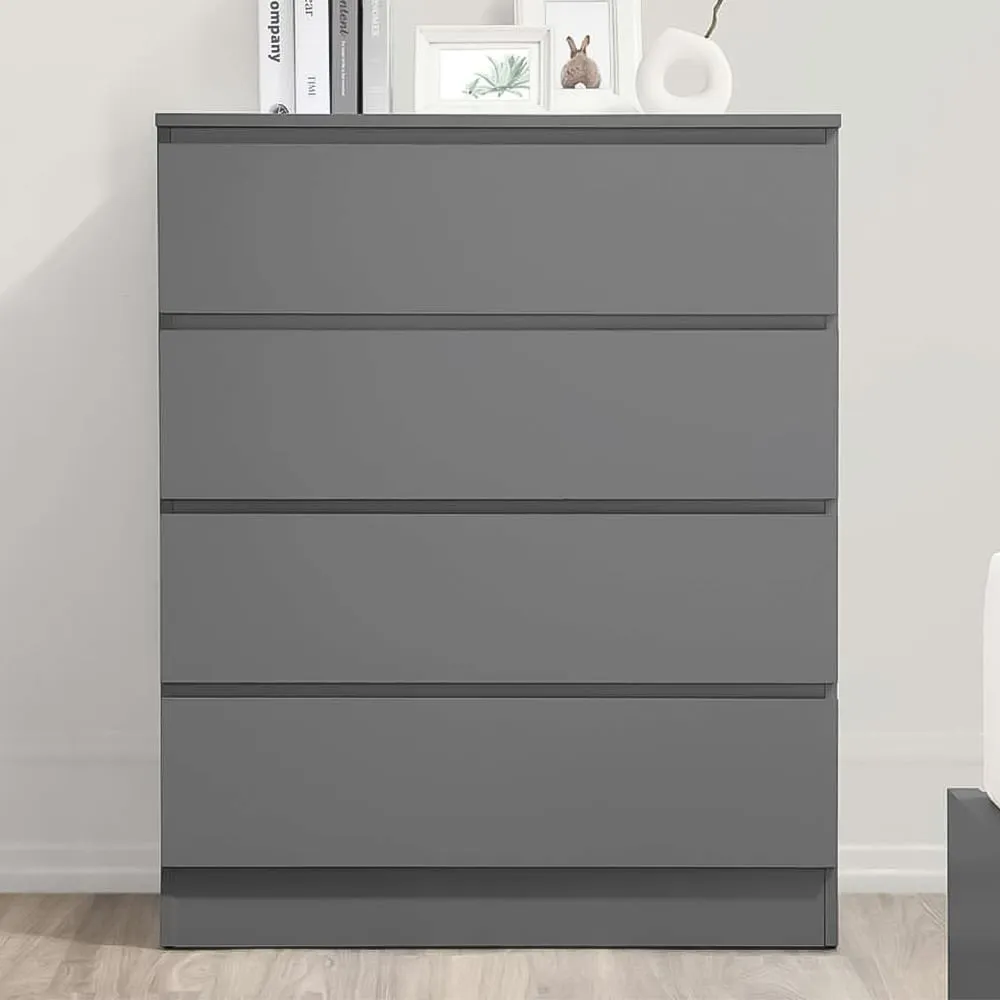 Oslo 4-Drawer Chest of Drawers - Grey