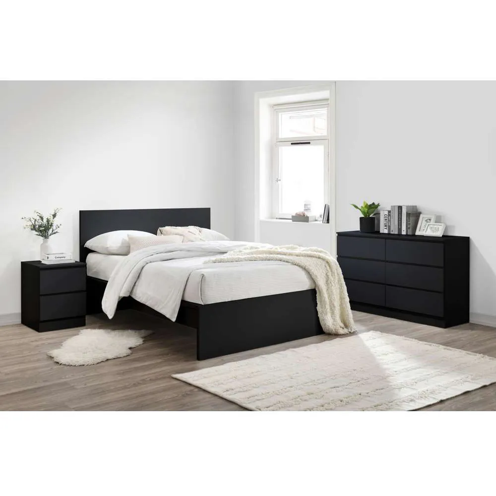 Oslo 6 Drawer Chest of Drawers - Black