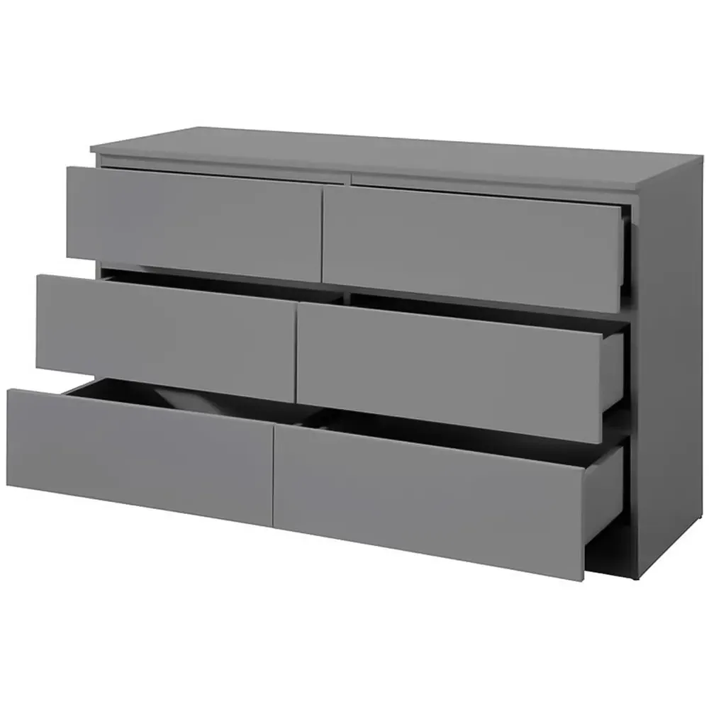 Oslo 6-Drawer Chest of Drawers - Grey