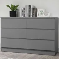 Oslo 6-Drawer Chest of Drawers - Grey