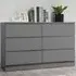 Oslo 6-Drawer Chest of Drawers - Grey