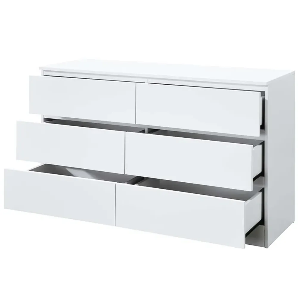 Oslo 6 Drawer Chest of Drawers - White