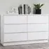 Oslo 6 Drawer Chest of Drawers - White
