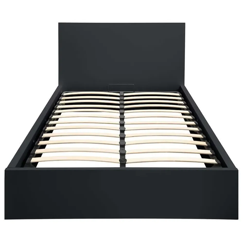 Oslo Double Ottoman Bed with Storage - Black