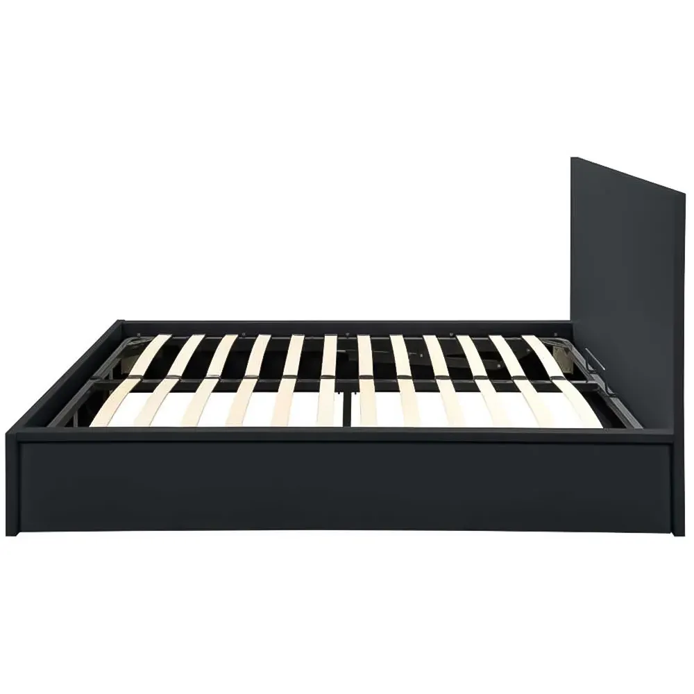 Oslo Double Ottoman Bed with Storage - Black