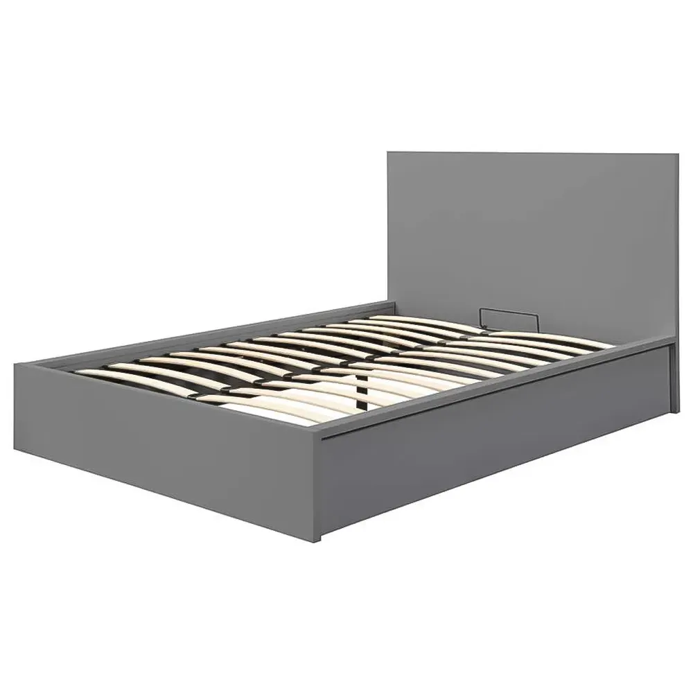 Oslo Double Ottoman Bed with Storage - Grey