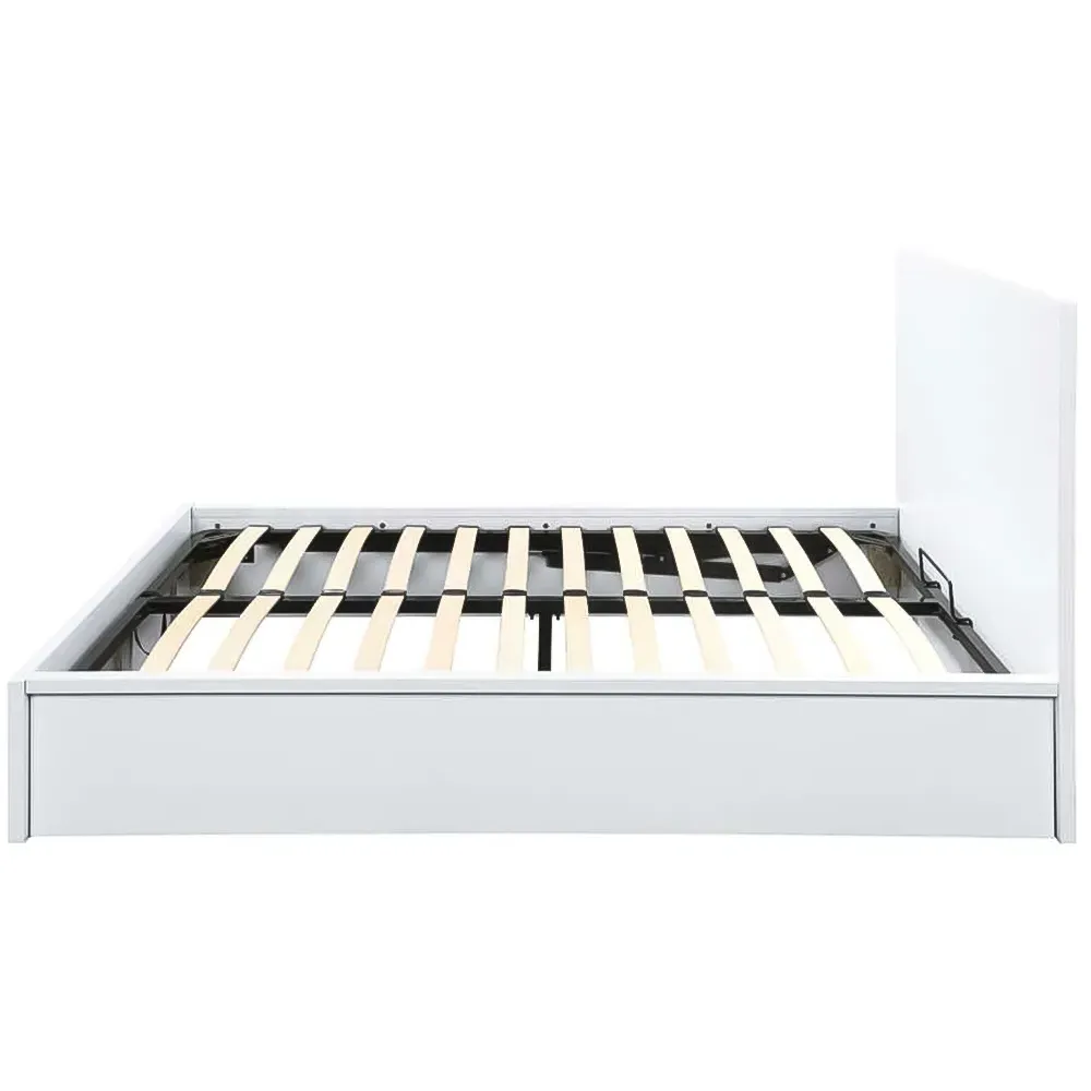 Oslo Double Ottoman Bed with Storage - White