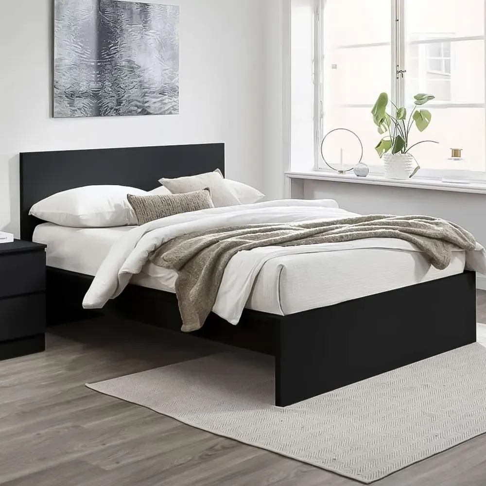 Oslo King Size Bed Frame - Black image