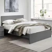 Oslo King Size Bed Frame - Grey