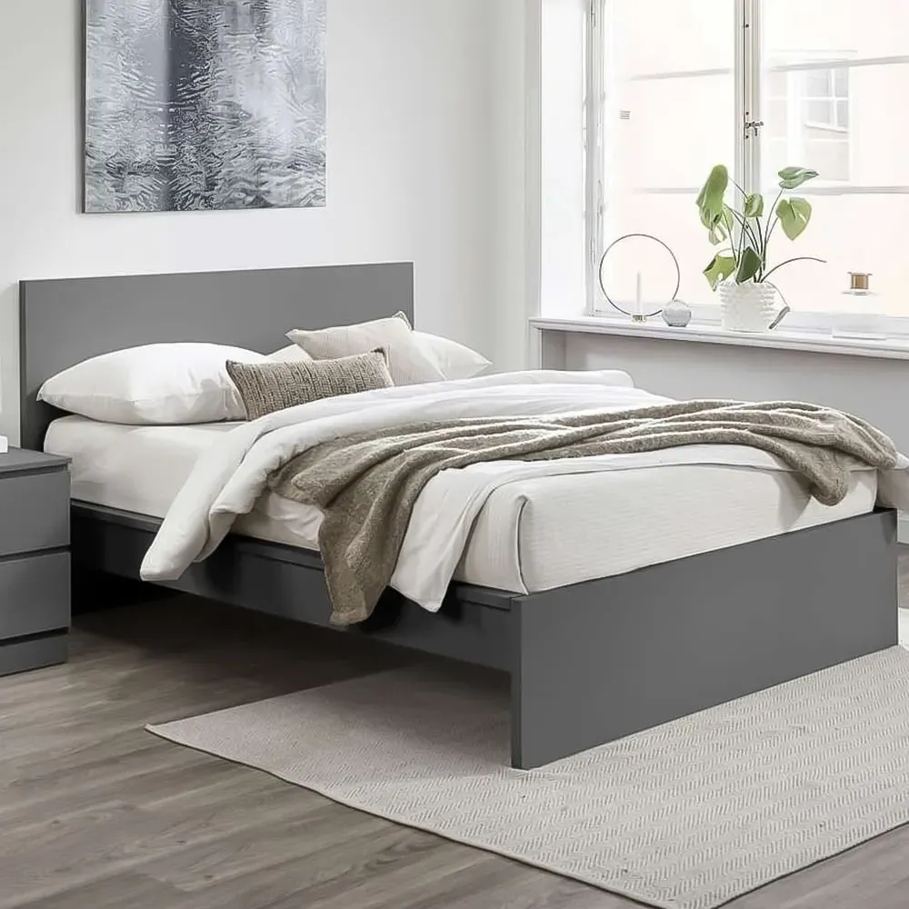 Oslo King Size Bed Frame - Grey image
