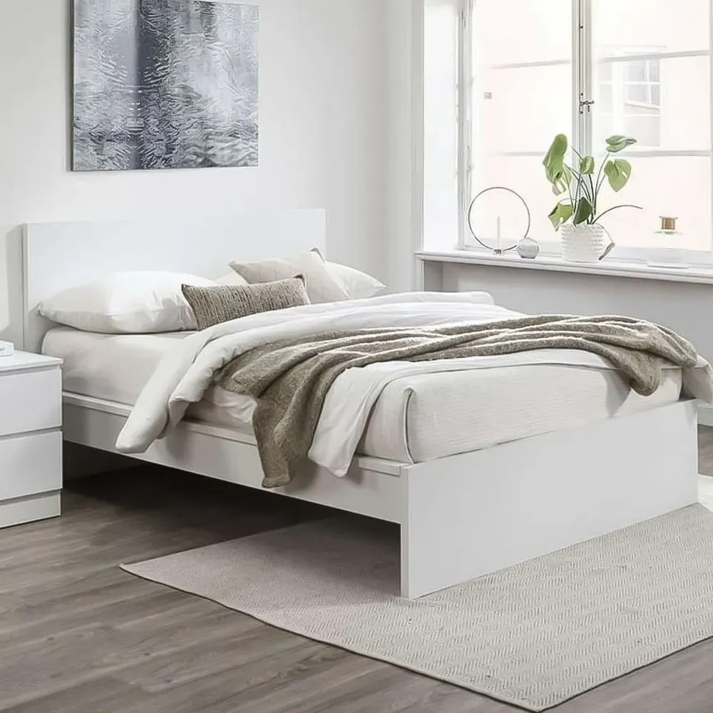 Oslo King Size Bed Frame - White image