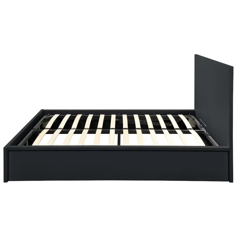 Oslo King Size Ottoman Bed with Storage - Black