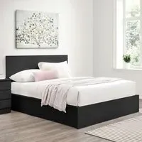 Oslo King Size Ottoman Bed with Storage - Black