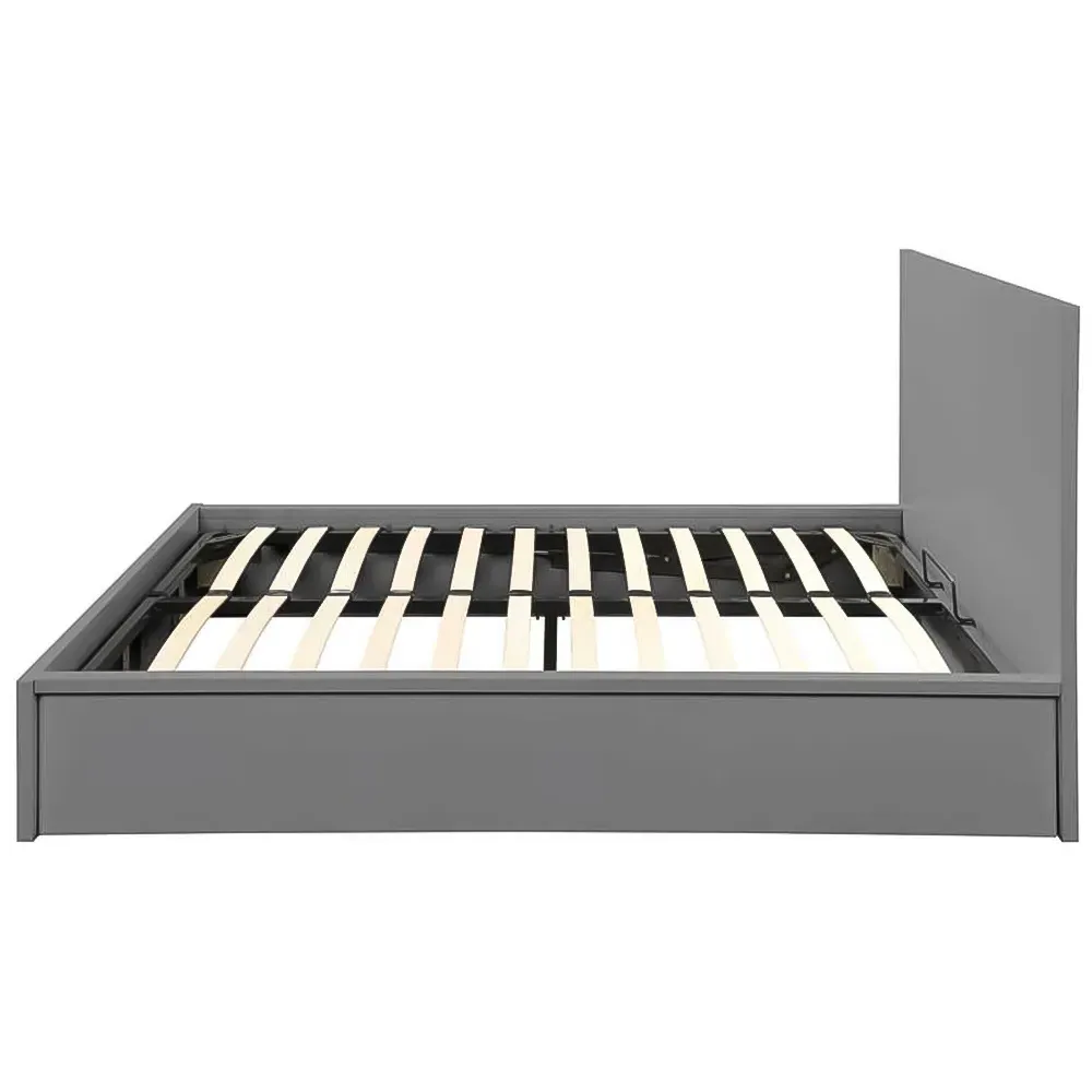 Oslo King Size Ottoman Bed with Storage - Grey