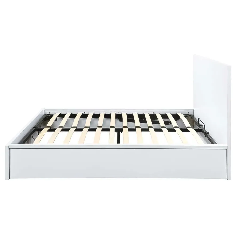Oslo King Size Ottoman Bed with Storage - White