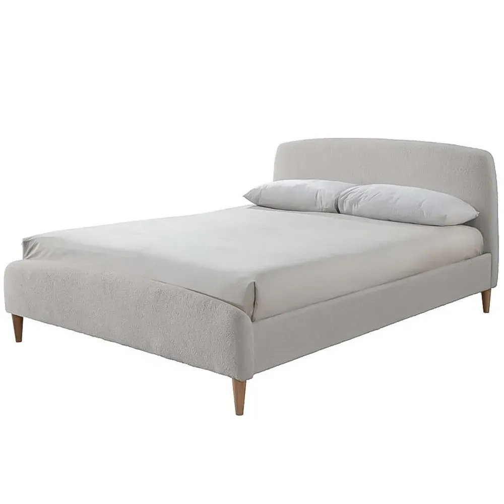 Otley King Size Bed Frame - Grey, Teddy Bear Fabric