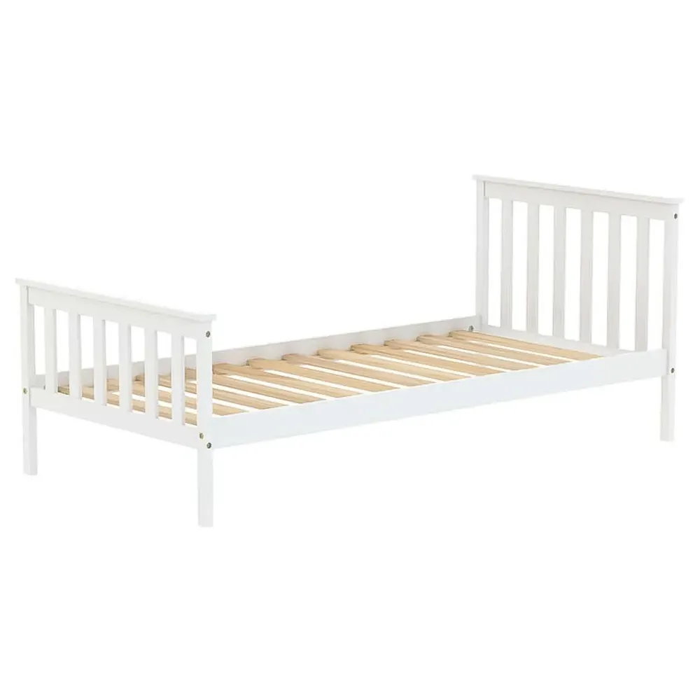 Oxford Single Bed Frame - White