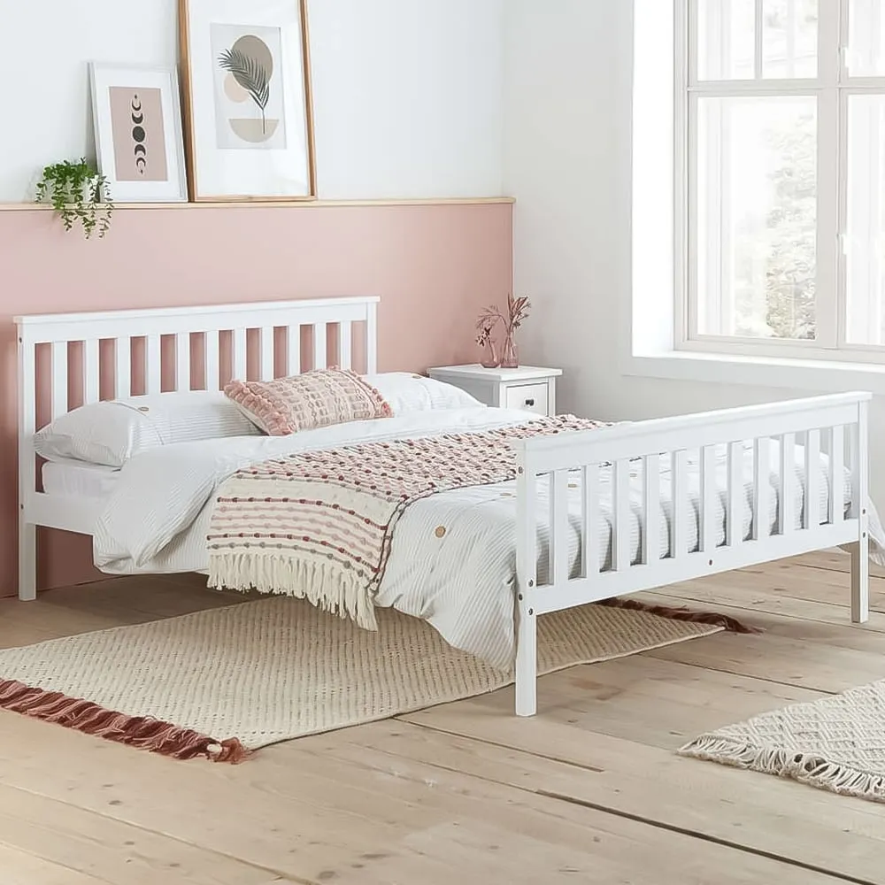 Oxford Small Double Bed Frame - White