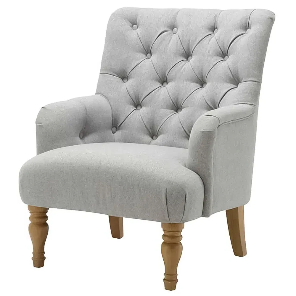 Padstow Button Back Armchair - Grey
