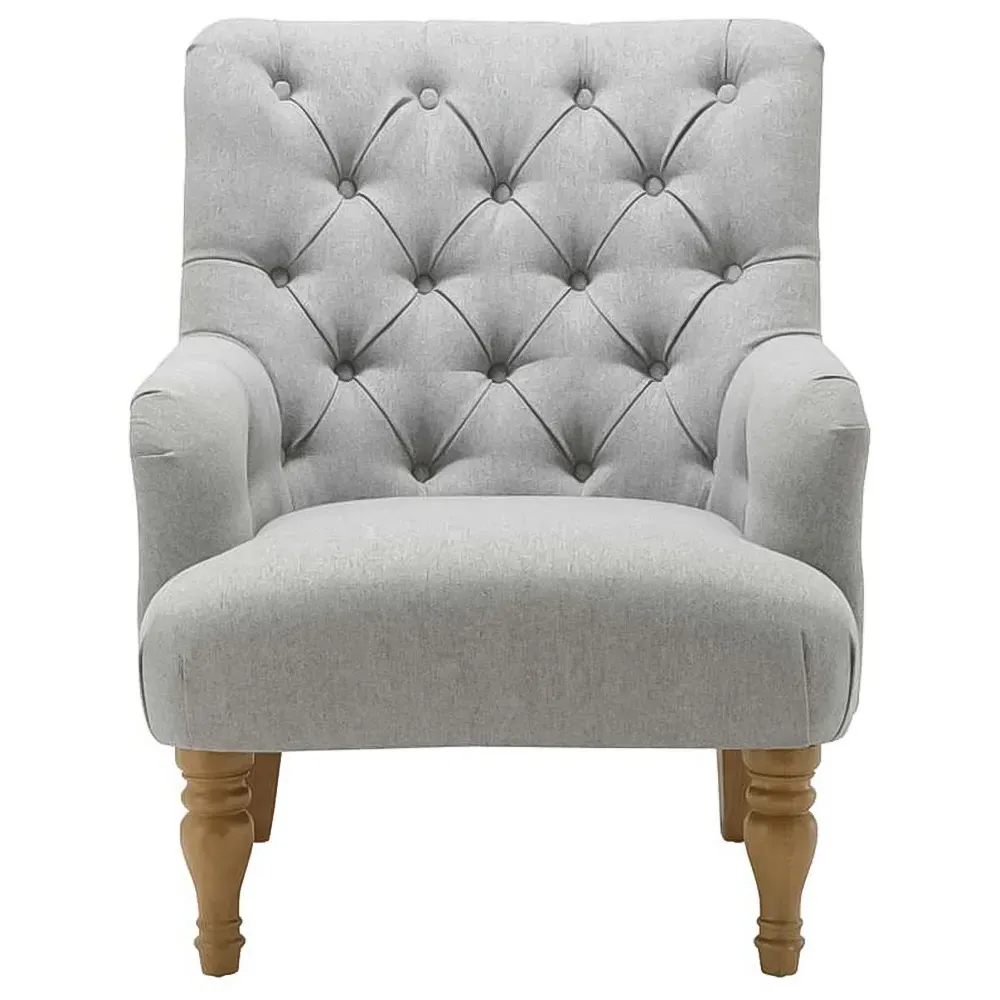 Padstow Button Back Armchair - Grey