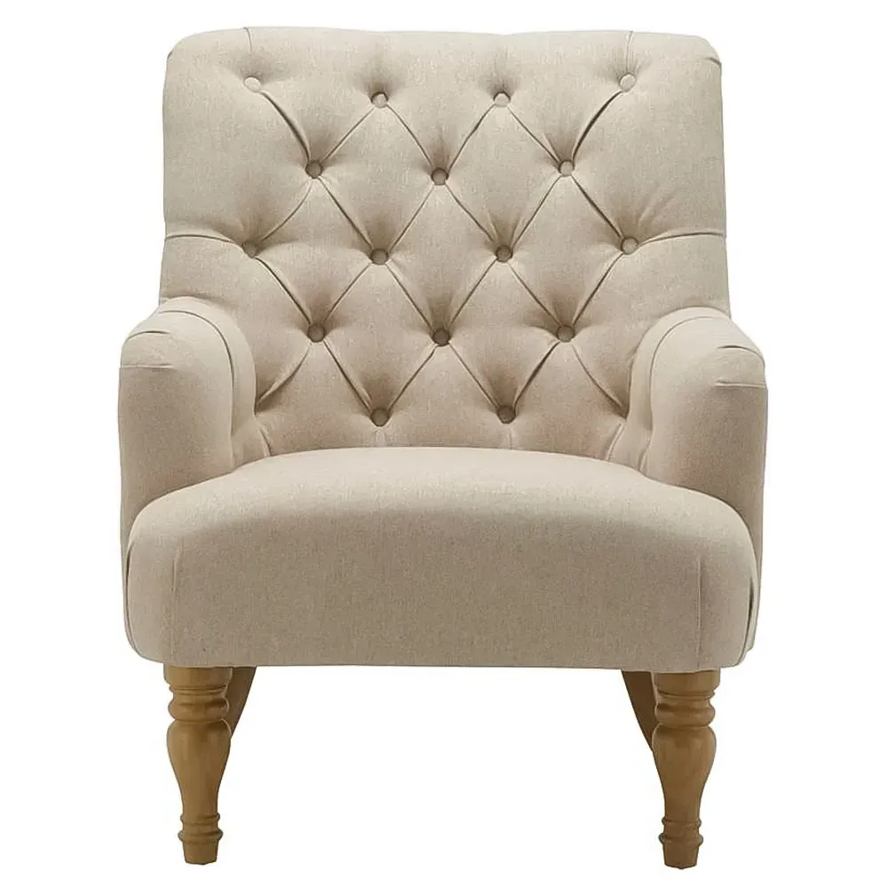 Padstow Button Back Armchair - Wheat