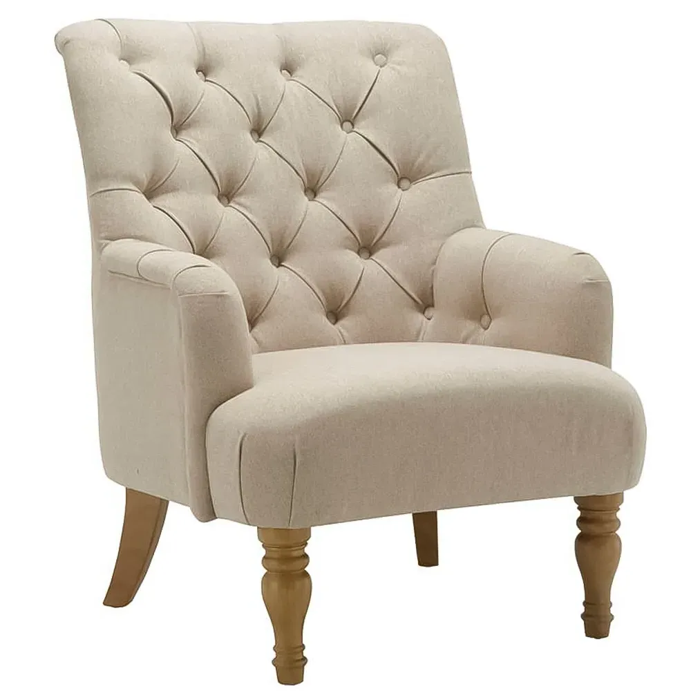 Padstow Button Back Armchair - Wheat