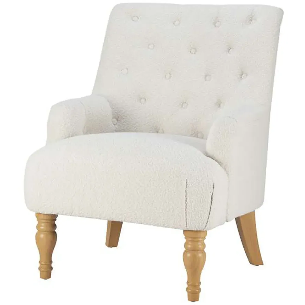 Padstow Button-Back Chair - White