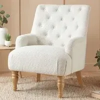 Padstow Button-Back Chair - White