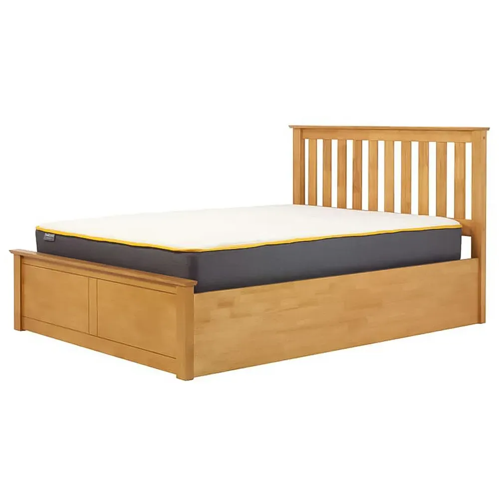 Phoenix King Size Ottoman Bed with Storage - Brown