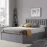 Phoenix King Size Ottoman Bed with Storage - Grey, Rubberwood