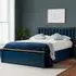 Phoenix Small Double Ottoman Bed with Storage - Blue, Rubberwood